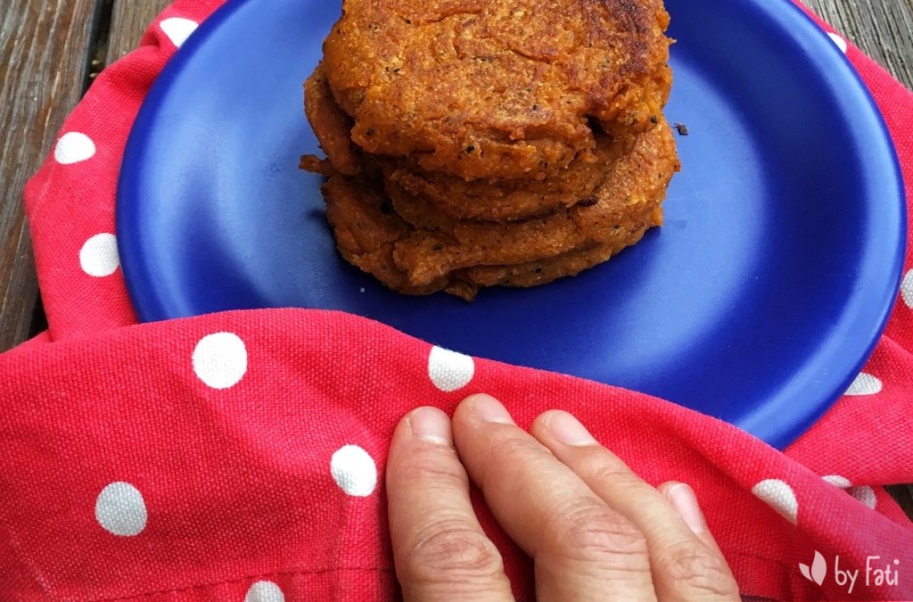Hamburguesas de Pimiento Rojo, Calabacín y Champiñones