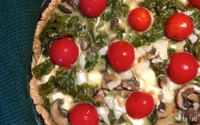 Quiche de Col Kale y Champiñones