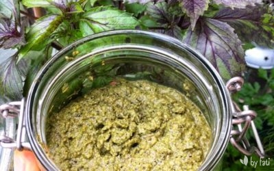 Pesto de Albahaca, Avellanas y Pipas de Girasol