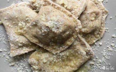 Pasta Fresca Casera rellena de Espinacas y Calabaza