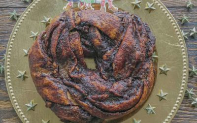 Kringle o Rosca de Navidad (Nueces y Choco)